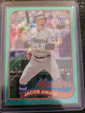 Jacob Amaya 2024 Topps Series 2 RC /199 35tH Silver Pack AQUA Mojo Rookie Card. rookie card picture