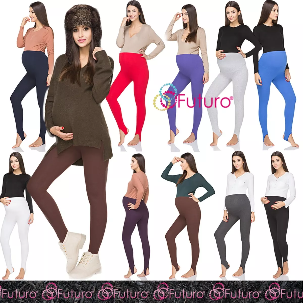 Pregnancy Maternity Winter Cotton Leggings Stirrup Pants with Fleece  PREG-LS