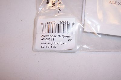 のん NEW ALEXANDER MCQUEEN SUNGLASSES AMQ 0021S 004 AVANA GOLD/ BROWN