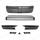 For Passat 2012-15 Upper Chrome Grille/Lower Mesh/Fog Light Cover/Bumper Bracket