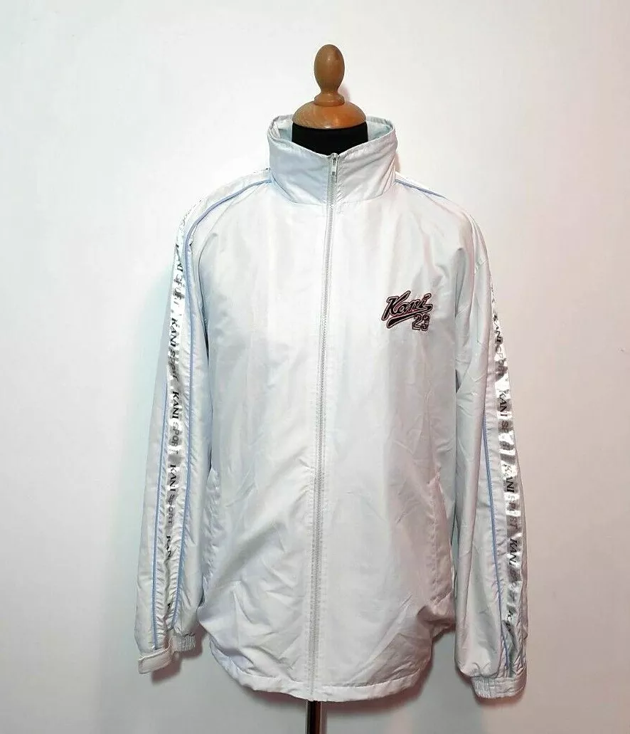 Vintage Karl Kani Track Jacket Chicago 23 Jordan XL White 90s Hip Hop Sport Men
