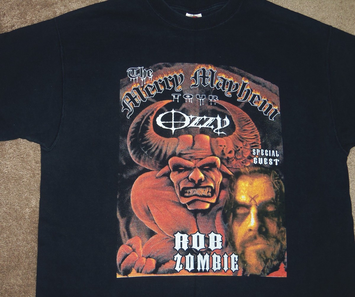 VTG 00's THE MERRY MAYHEM OZZY TOUR 2001 ROB ZOMBIE HEAVY METAL
