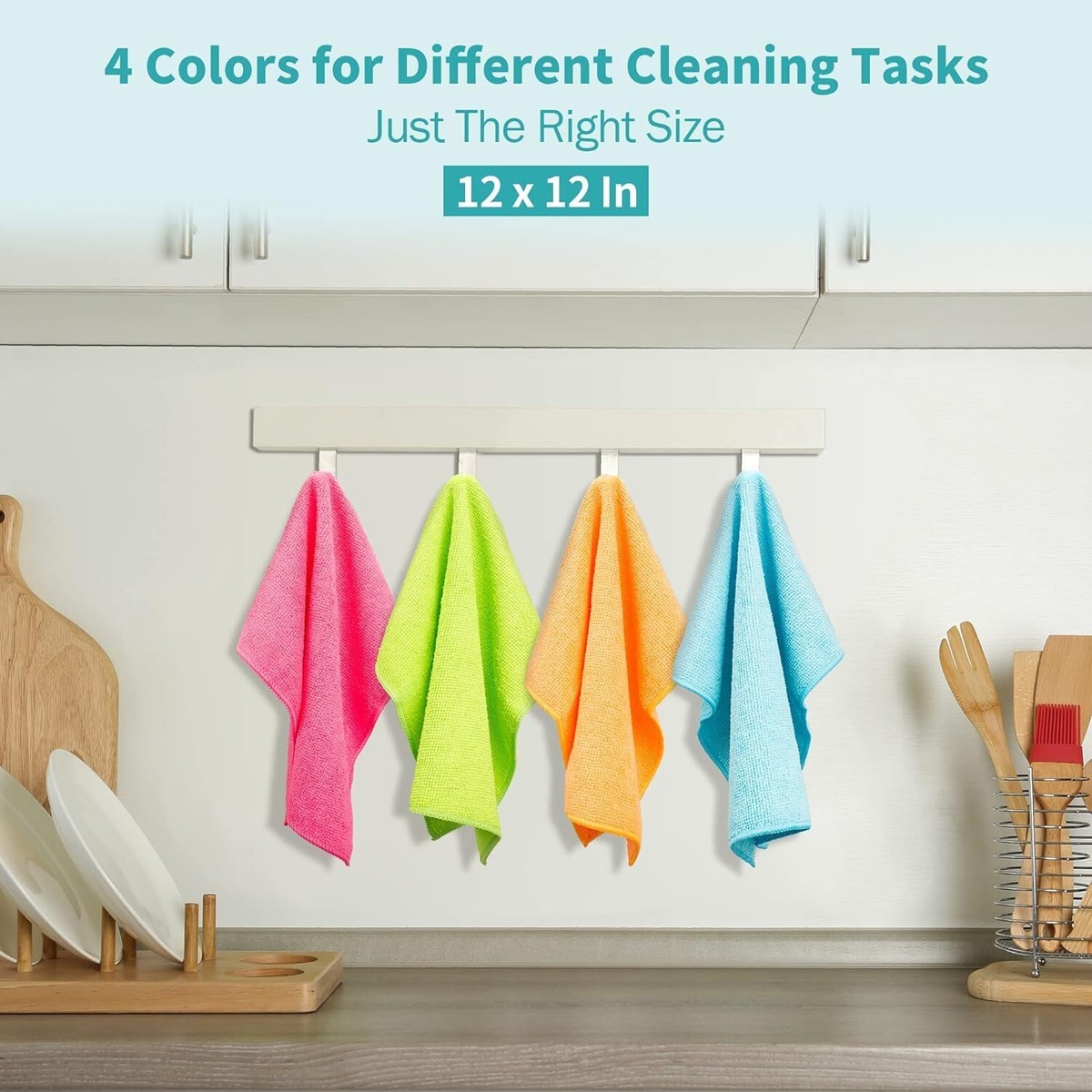 Microfiber Cleaning Cloth 12 Pack Cleaning Rags 12