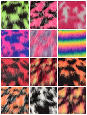 Long Haired Faux Fur Fabric - Multiple Lengths & Colours - AC 356 ...
