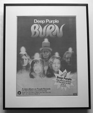 Deep Purple * Burn * 1974 ad poster framed 42 x 52 cm FREE SHIPPING