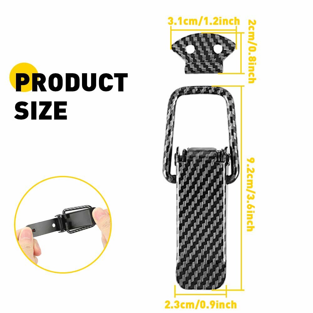 2x NEW Carbon Fiber Quick Release Fasteners Car Bumpers Trunk Fender