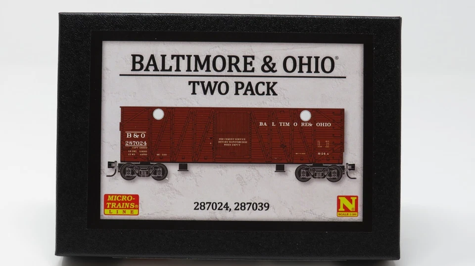 Micro-Trains N 99302210 Baltimore & Ohio Cement Boxcar Set Freight Car - Image 4 of 4
