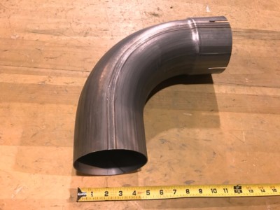 5'' 90 Degree Exhaust Pipe Aluminized Steel Dual Diesel Mandrel Stack 5in 5inch 5