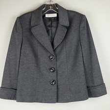 Tahari Herringbone Blazer Jacket Sz8