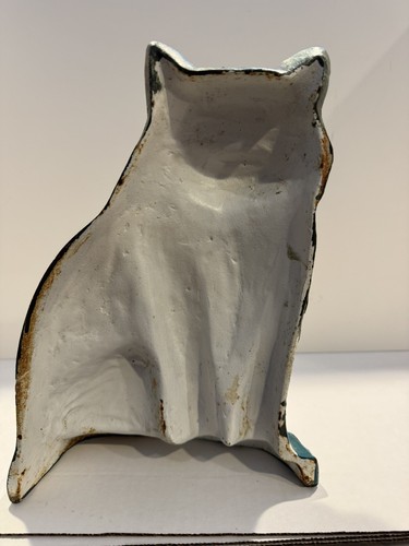 Ancien CHAT sur pied dos creux marques multicolores - butée de porte en fonte - Photo 3 sur 5
