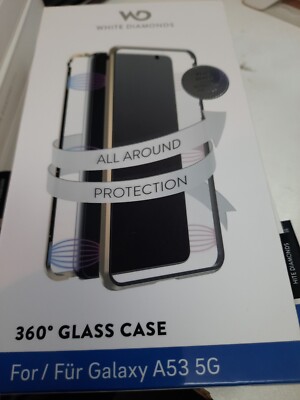 White Diamonds 360° Rundumschutz Glass Case Hülle Gold für Samsung Galaxy A53 5G