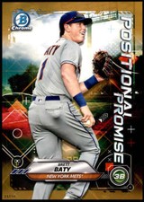 Brett Baty 2021 Bowman 5x7 Positional Promise Gold #POS-BB /10 Mets