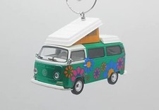 Christmas Ornament for Ltd Ed 1971 Volkswagen Type 2 White Green Floral