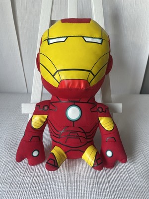 Marvel Avengers Iron Man 10 Zoll sprechendes weiches Plüschtier Lichter getestet und funktionsfähig