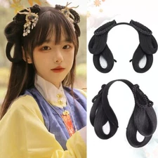 1pc Hanfu Wig Headband One-piece Soft Twist Hairband Antique Wig Girl Hair Decor