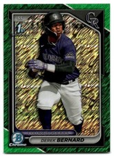 2024 BOWMAN CHROME GREEN SHIMMER DEREK BERNARD 52/99 COLORADO ROCKIES #BCP225