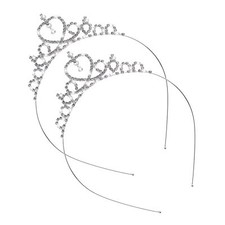 2 Pack Princess Crown Tiara Girls Headband Hair Hoop Head Crown for Prom Wedding