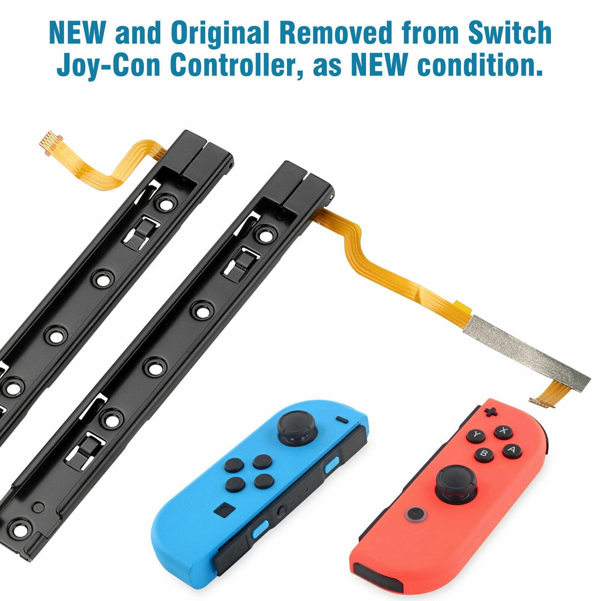 New Left Right Slider sliding rail with Flex Cable for Nintendo