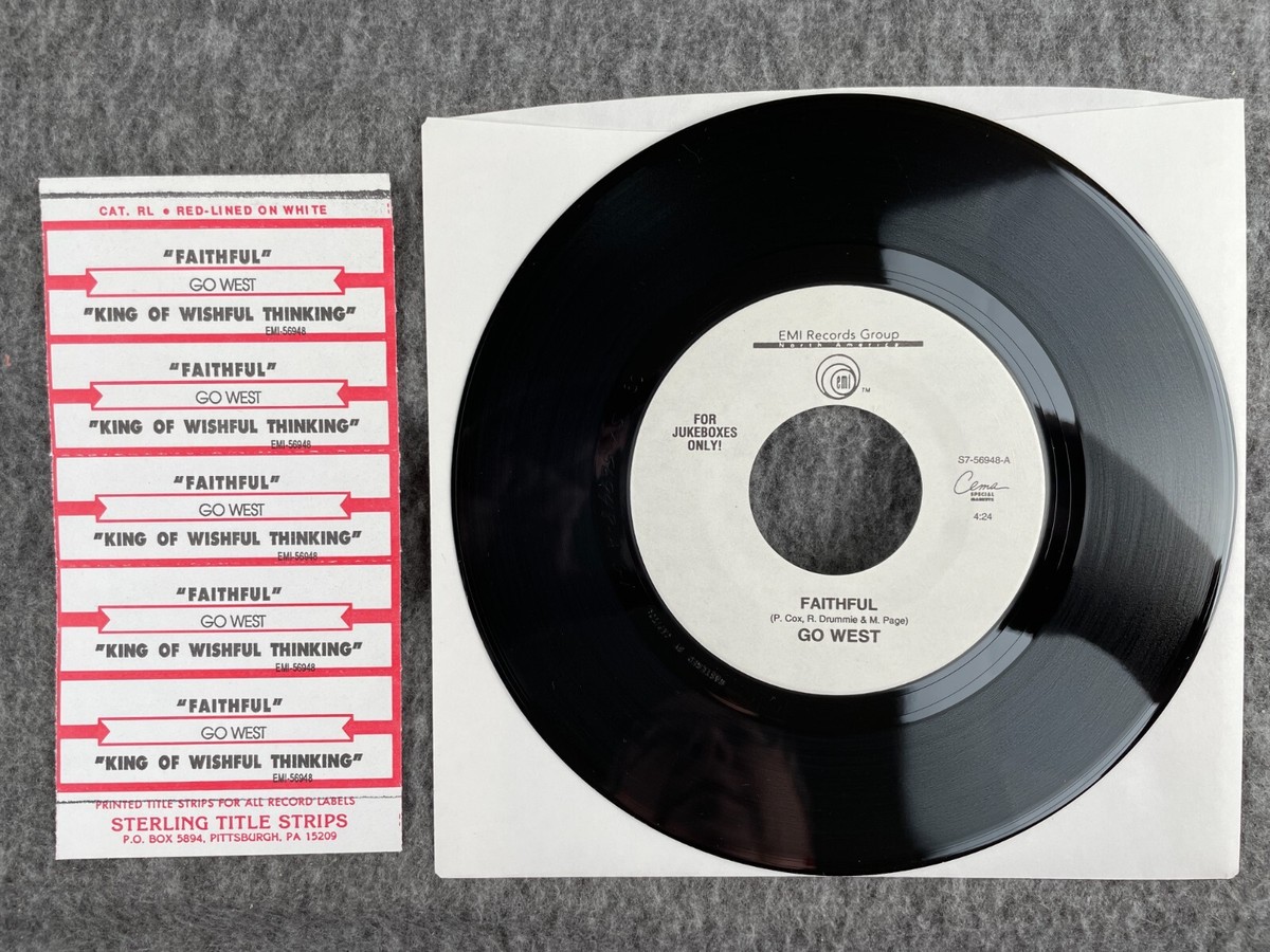 GO WEST Faithful / King Of Wishful Thinking 45 EMI S7-56948 NEW