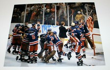 MIKE ERUZIONE 1980 TEAM USA HOCKEY SIGNED 11x14 PHOTO w/COA MIRACLE ON ICE PROOF