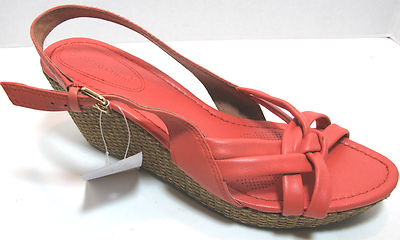 Corso Como ''Eugenia' Coral Crisscross Leather Slingbacks Womens 10M