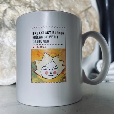 Starbucks Breakfast Blend Coffee Mug 2010 White Terra cotta 15.5 fl oz Bilingual