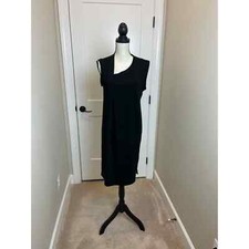 Tahari Cut & Sewn Shift T Shirt Little Black Dress Stretch Sleeveless Sm NWT
