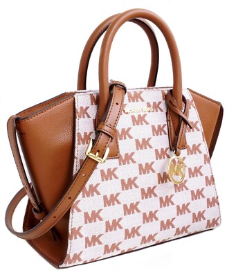 Michael Kors Tasche Schultertasche Avril SM TZ Satchel Logo Luggage Neu