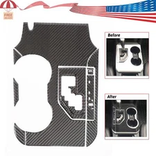 Fits Toyota Camry Carbon Fiber Console Gear Shift Panel Kit Trim Cover 2012-2014