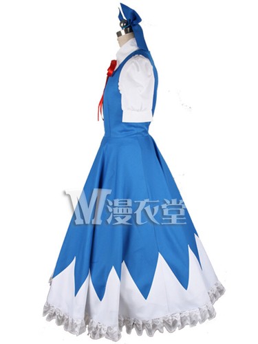 Touhou Project Cirno Cosplay Costume Dresses M006 - Picture 5 of 8