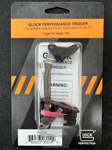 Glock PERFORMANCE TRIGGER Gen4 & 5 G19-19X-26-34-45-47 74332 SAME DAY FAST FREE - Picture 3 of 4
