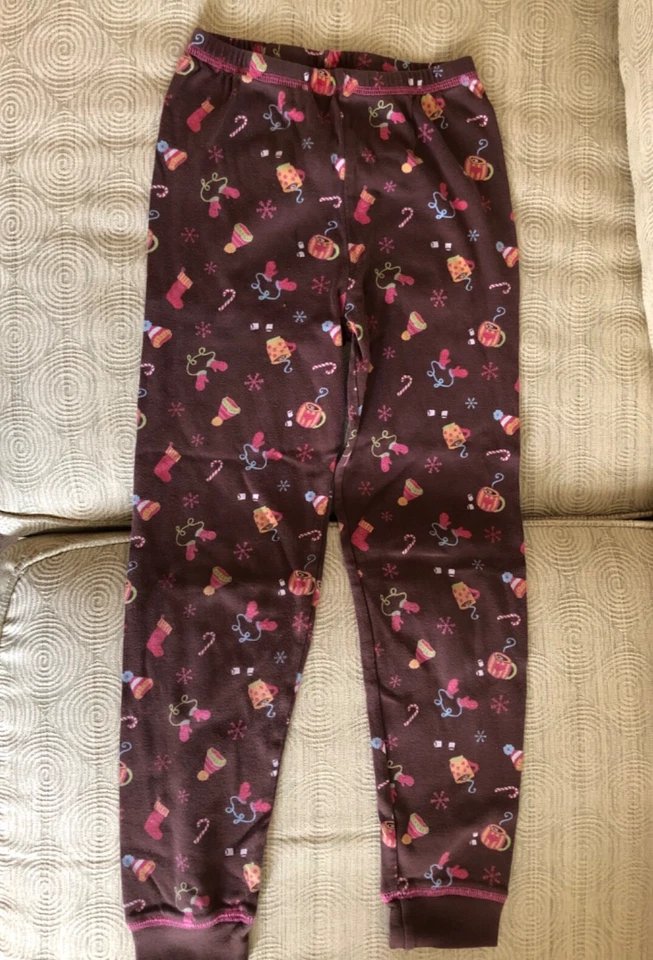 Gymboree рождественские леггинсы девочки размер 8 хлопок пижама брюки по внутреннему шву 22» - Изображение 3 из 4