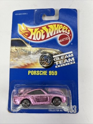 1991 HOT WHEELS PORSCHE 959 GLEAM TEAM SPARKLY PINK # 193 NEW