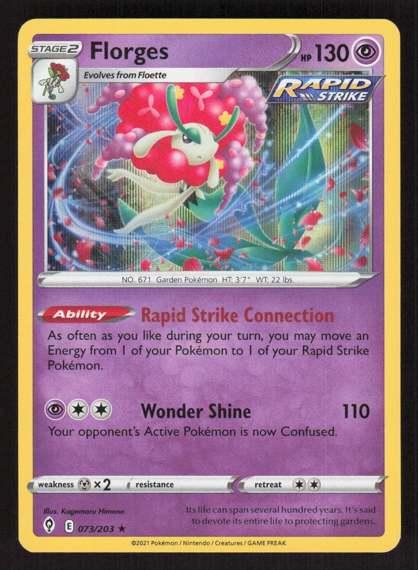 Pokemon TCG Evolving Skies Holo Florges #073/203