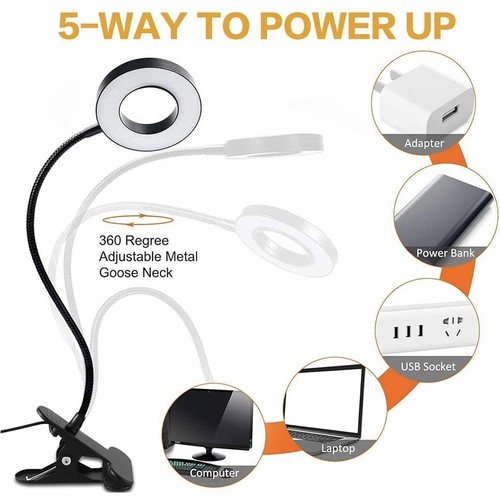 Klemmleuchte, Klemm Leselicht 48 LED USB für Bett/Kopfteil/Büro/Schlafzimmer - Bild 2 von 7