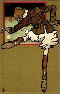 6 Artist Postcard Themed Billiards, Cue, Pool Table - Complete Series - 34518