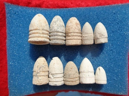 10 Different Various Confederate & Union Civil War Bullets A