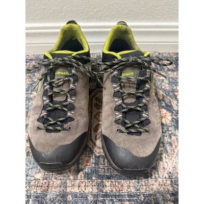 Lowa Explorer GTX Lo Mens Hiking Shoes Anthracite Lime Gore-Tex Vibram Size 10