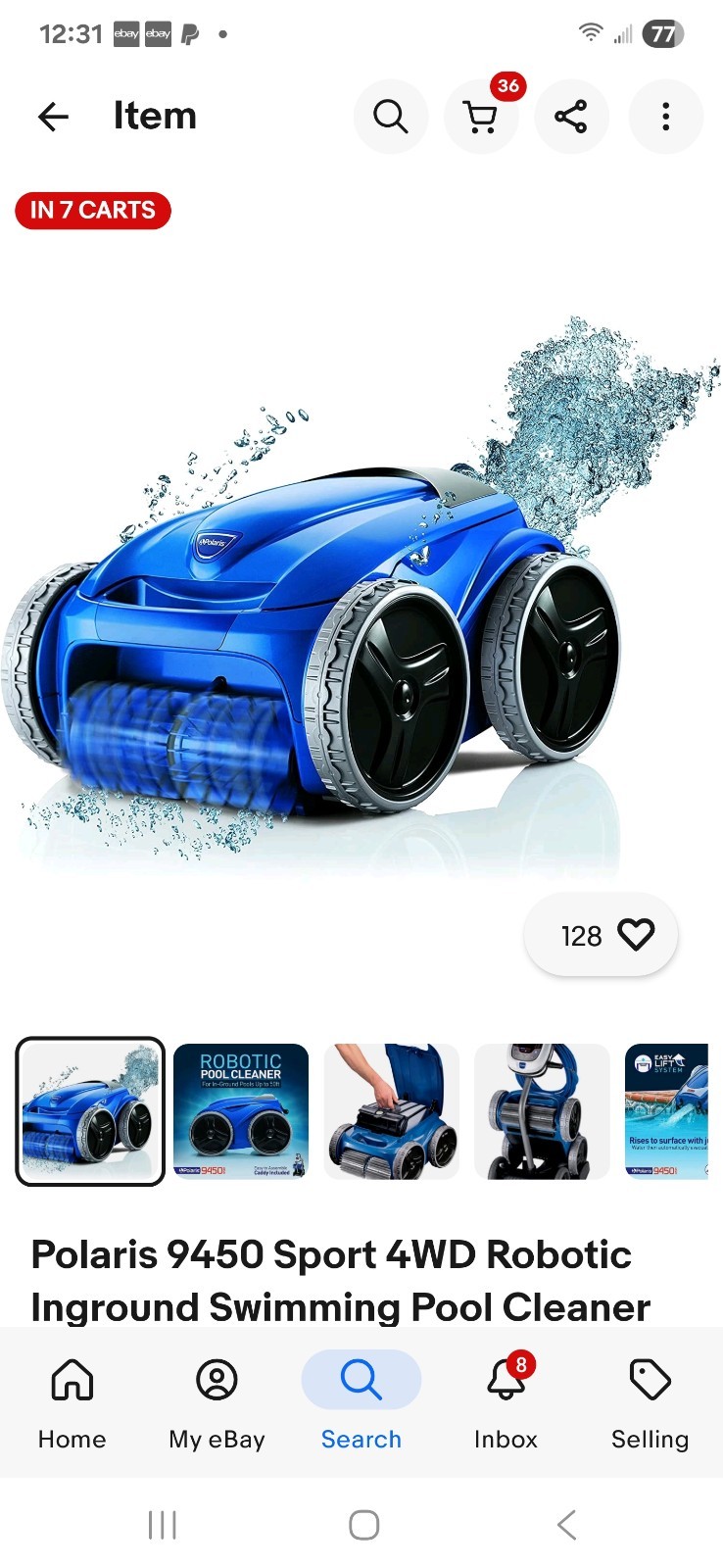 NEW LOW PRICE Polaris 9450 Sport 4WD Robotic Pool Cleaner w/Cady & Free Shipping