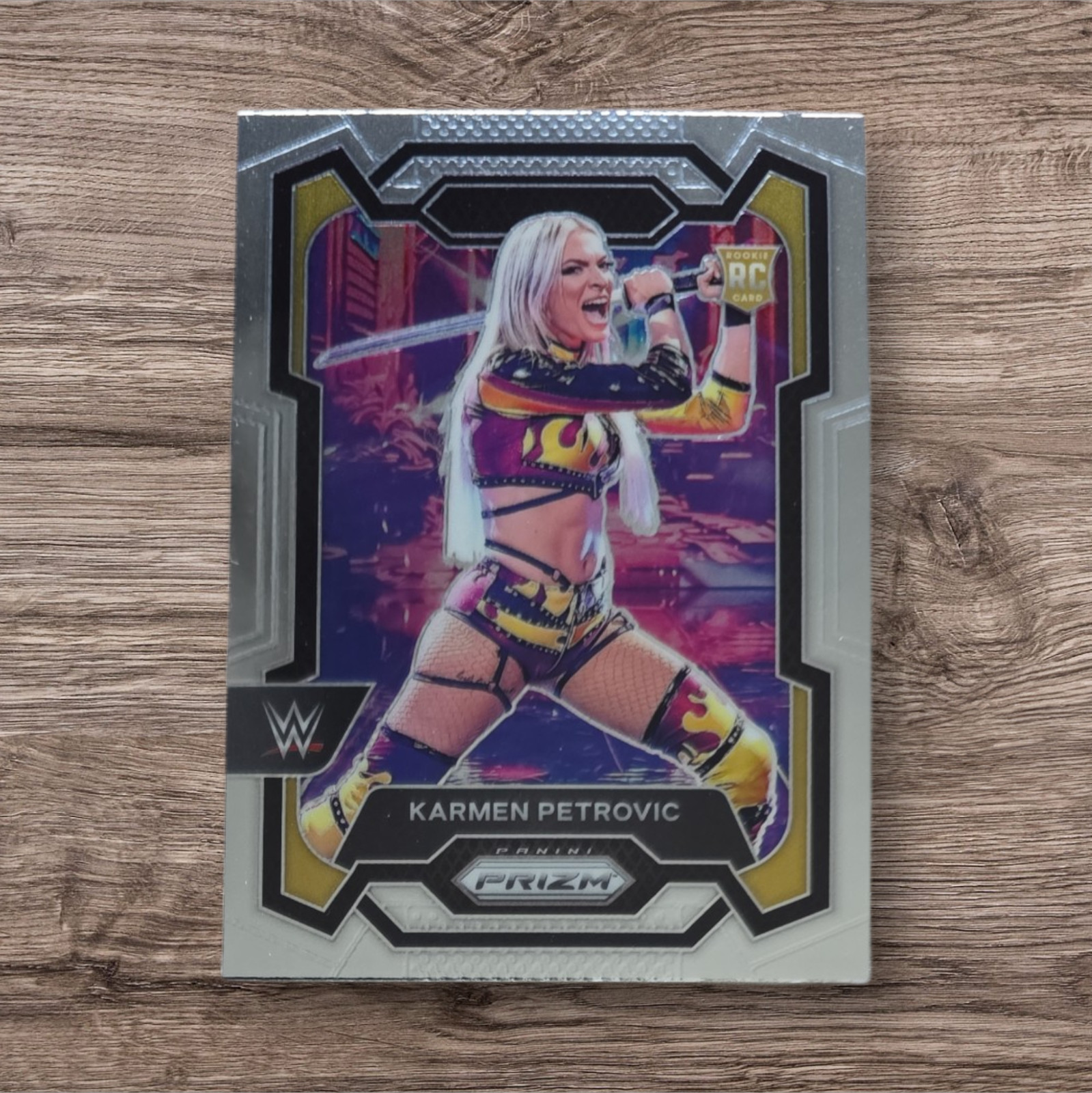 2024 Panini SILVER Prizm WWE NXT Karmen Petrovic RC ~ #107 Rookie NM/M