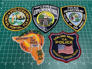 Florida Police Patch Lot of 5