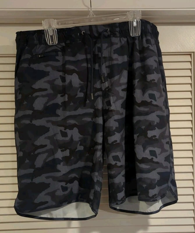 NEW Vintage 1946 Camouflage Print Windjammer Hybrid Shorts Navy Camo XXL 2XL
