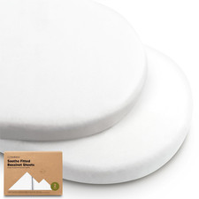 2-Pack Organic Baby Bassinet Sheets Boys, Girls - 100 Cotton Bassinet Mattress