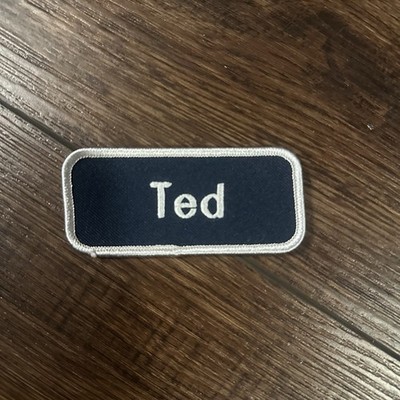 Vintage Embroidered Work Uniform Name Tag Badge TED Unique Patch 70s 80s A12