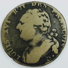 1792 FRANCE 12 DENIERS! RARE! LOUIS XIV FRENCH REVOLUTION ERA PIECE! NR #G3221