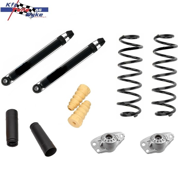 2X Gasdruck StossdÄMpfer + Domlager + Schutzkappen + Federn Hinten FÜR VW Tiguan-image