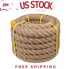 2 Inch x 25 Feet Natural Jute Rope - Heavy Duty Manila Hemp Rope