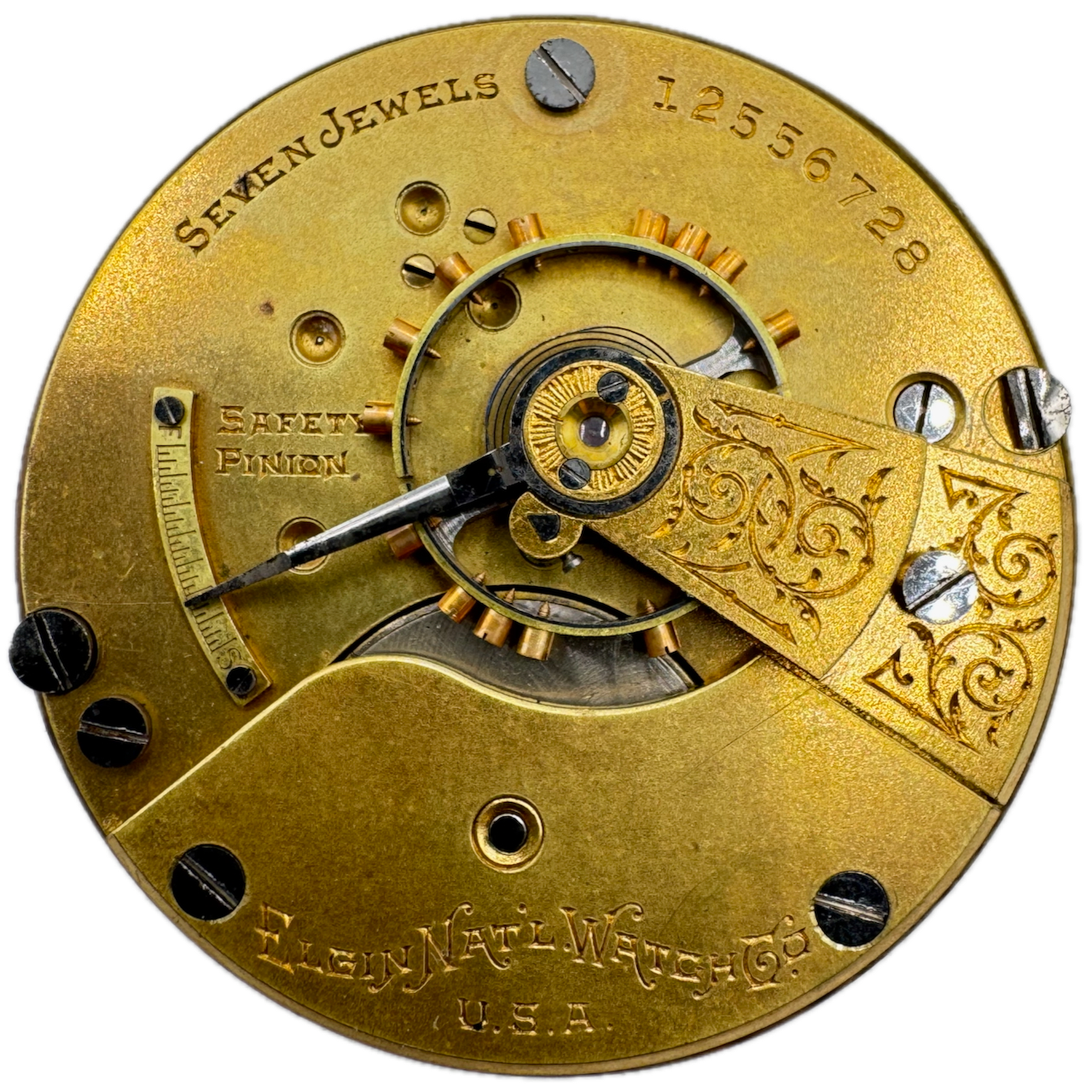 Antique 18 Size Elgin 7 Jewel Mechanical Pocket Watch Movement 294 USA