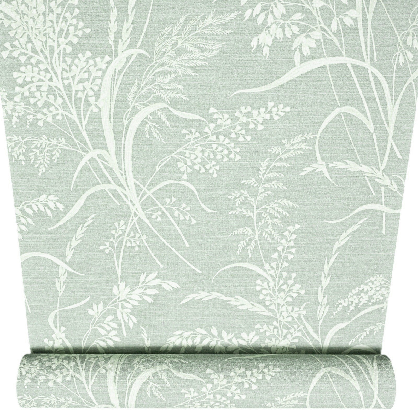 Green Floral Wallpaper Textured Slightly Imperfect Vinyl Feature Wall Lounge