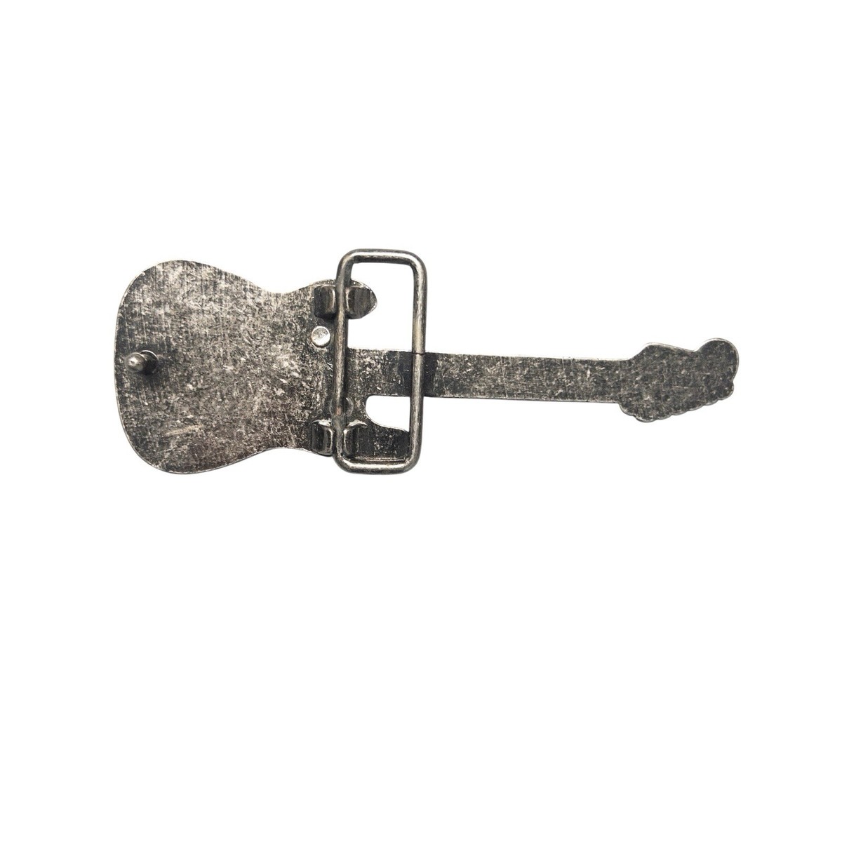 New Silver Guitars Country Music Western Belt Buckle Unisex Fender Guitar Belt Buckle Silver Metal USA MADE Music  main image 4